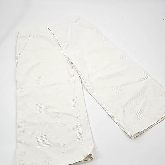 Tory Burch Textured Wide Leg Crop Pants - Picture 3 of 3